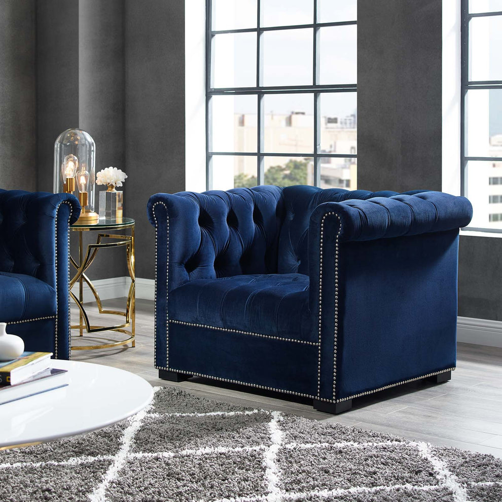 Modway Heritage Upholstered Velvet Armchair - EEI-3065 | Armchairs | Modishstore - 1