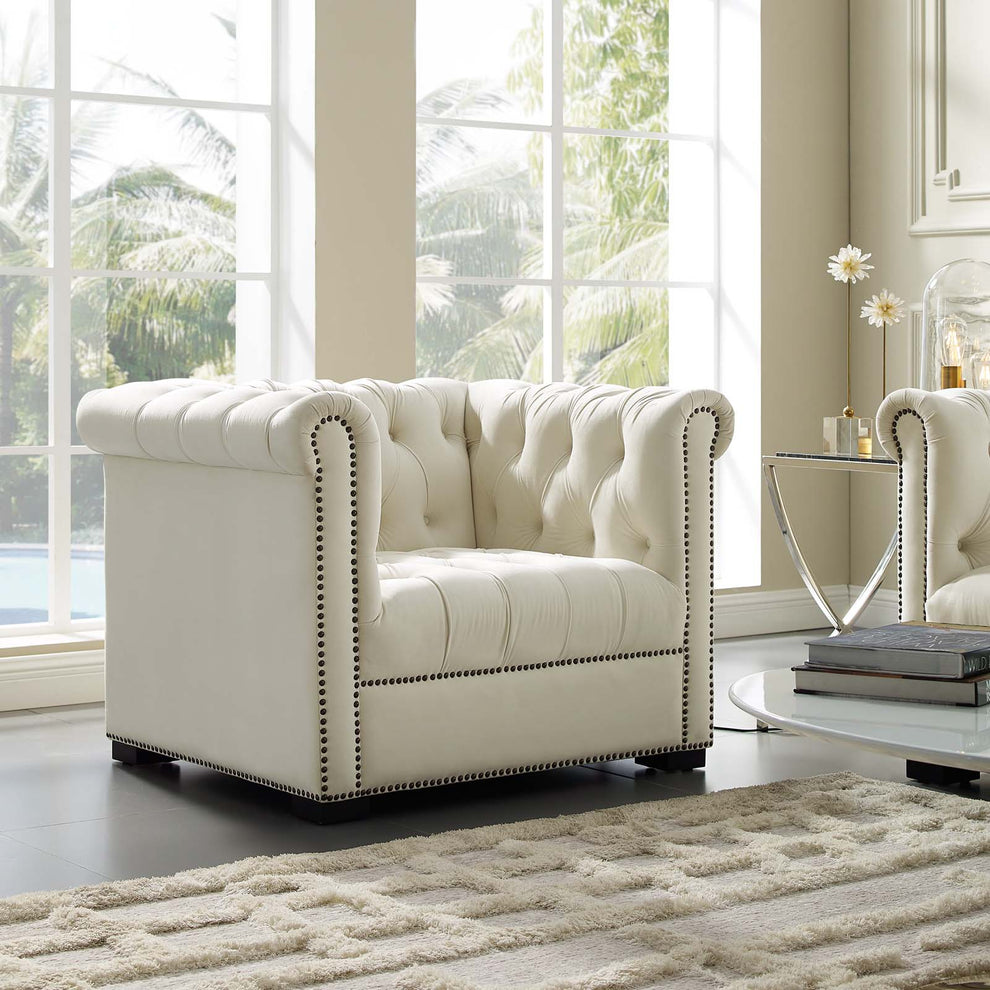 Modway Heritage Upholstered Velvet Armchair - EEI-3065 | Armchairs | Modishstore - 8