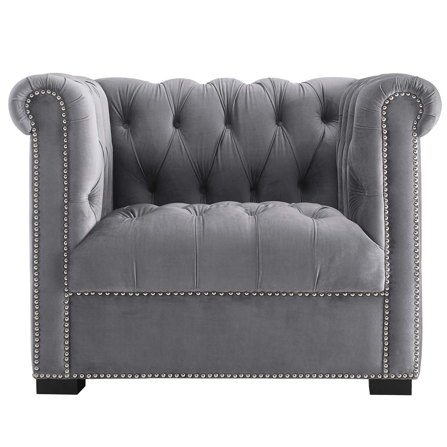 Modway Heritage Upholstered Velvet Armchair | Armchairs | Modishstore-16