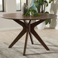 Baxton Studio Monte Mid-Century Modern Walnut Wood 47-Inch Round Dining Table | Modishstore | Dining Tables