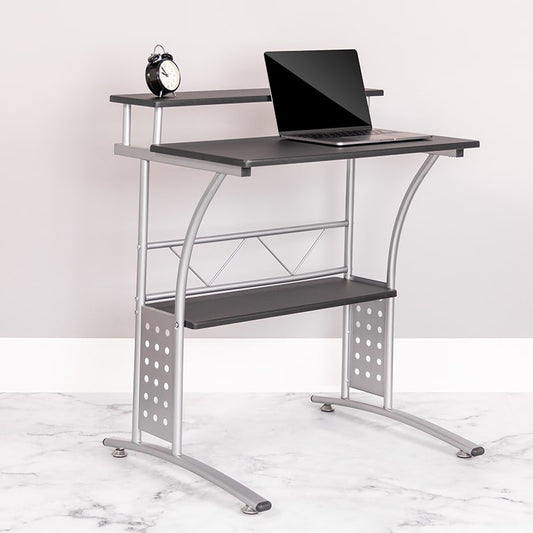 Clifton Black Computer Desk by Flash Furniture | Desks | Modishstore