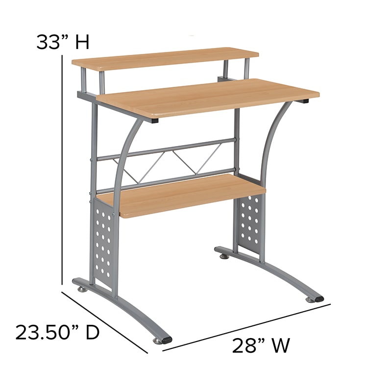Clifton Computer Desk by Flash Furniture | Desks | Modishstore - 3