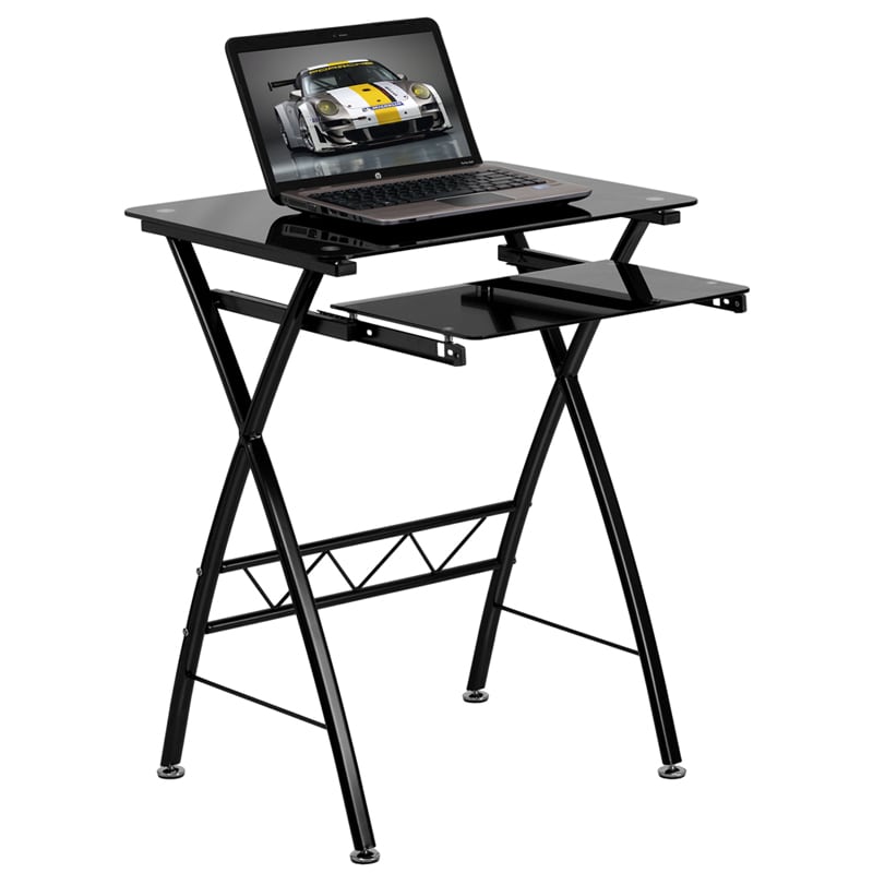 Flash Furniture - Computer Desk With Pull-Out Tray - Black main image 0