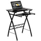Black Tempered Glass Computer Desk with Pull-Out Keyboard Tray by Flash Furniture | Desks | Modishstore - 1