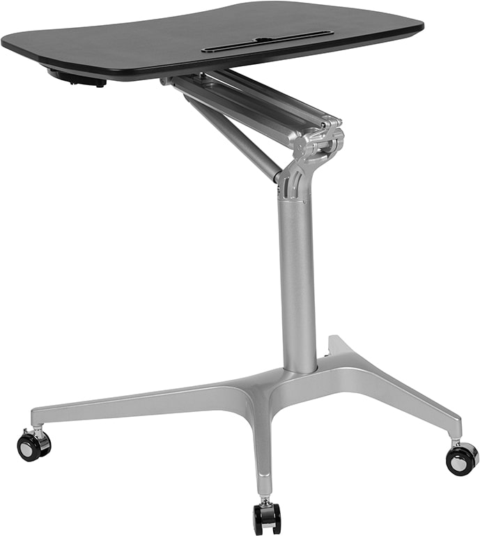 Mobile Sit-Down, Stand-Up Computer Ergonomic Desk by Flash Furniture | Desks | Modishstore-13