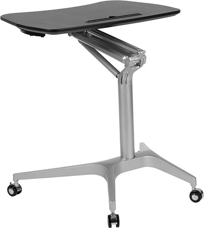 Mobile Sit-Down, Stand-Up Computer Ergonomic Desk by Flash Furniture | Desks | Modishstore - 13