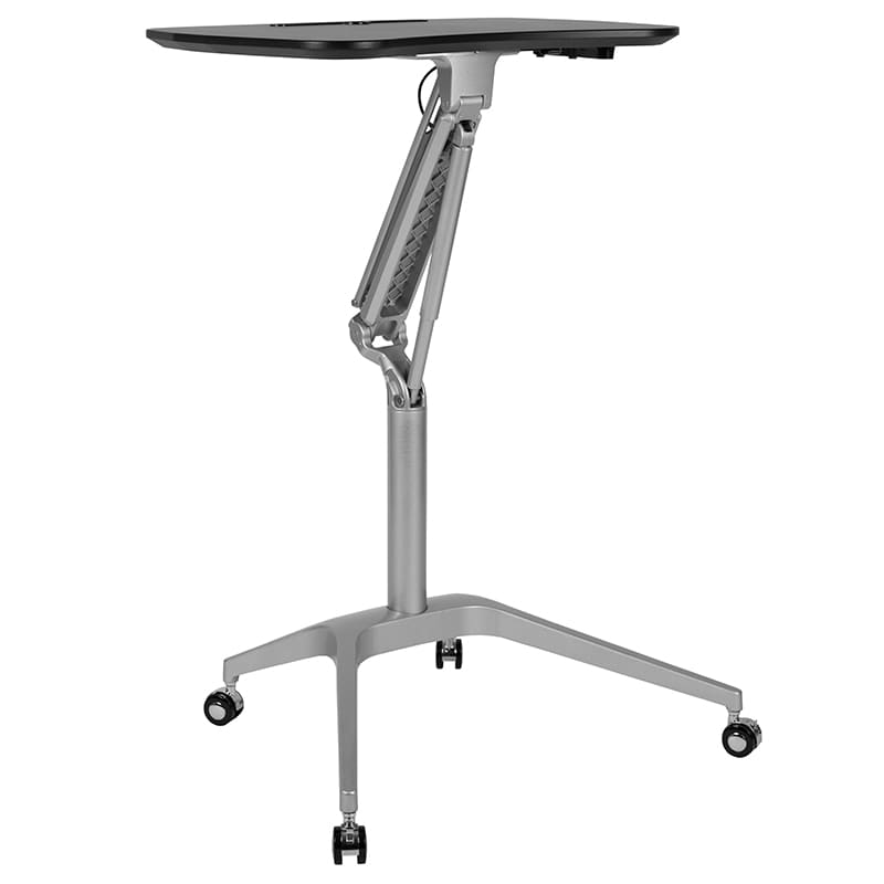 Mobile Sit-Down, Stand-Up Computer Ergonomic Desk by Flash Furniture | Desks | Modishstore-4