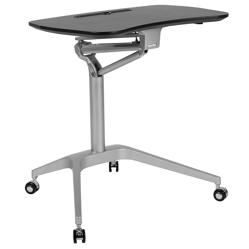 Mobile Sit-Down, Stand-Up Computer Ergonomic Desk by Flash Furniture | Desks | Modishstore-5