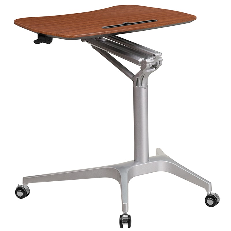 Mobile Sit-Down, Stand-Up Computer Ergonomic Desk by Flash Furniture | Desks | Modishstore-18