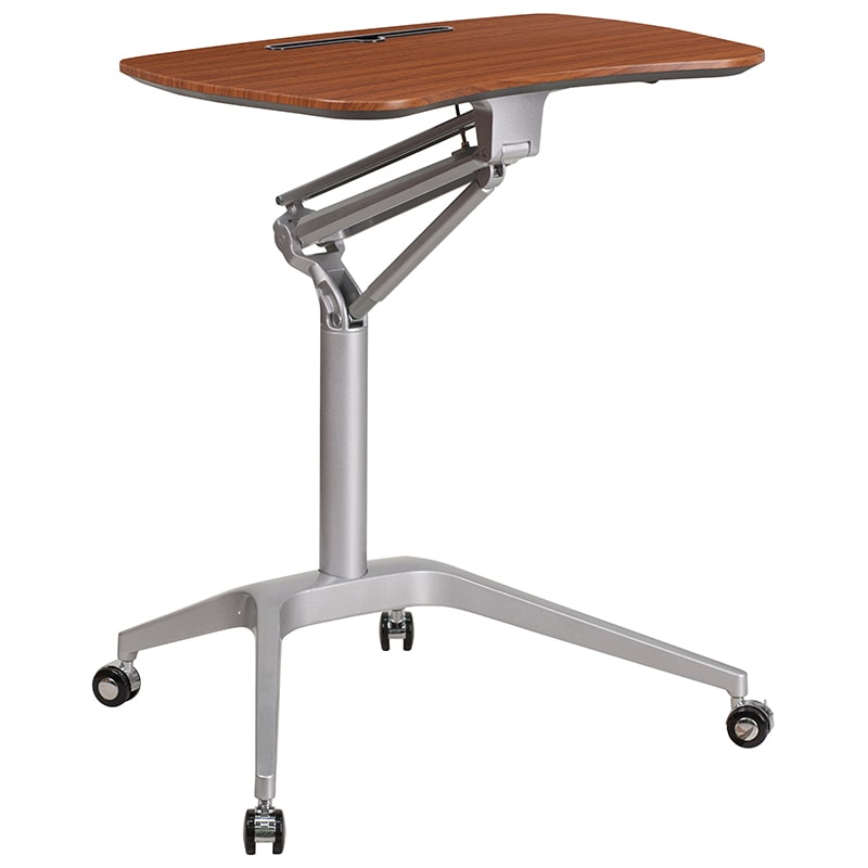 Mobile Sit-Down, Stand-Up Computer Ergonomic Desk by Flash Furniture | Desks | Modishstore-14