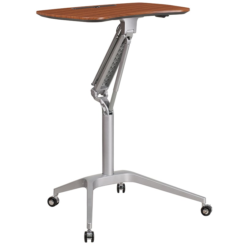 Mobile Sit-Down, Stand-Up Computer Ergonomic Desk by Flash Furniture | Desks | Modishstore-15