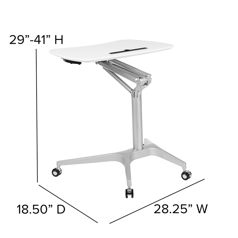 Mobile Sit-Down, Stand-Up Computer Ergonomic Desk by Flash Furniture | Desks | Modishstore - 14