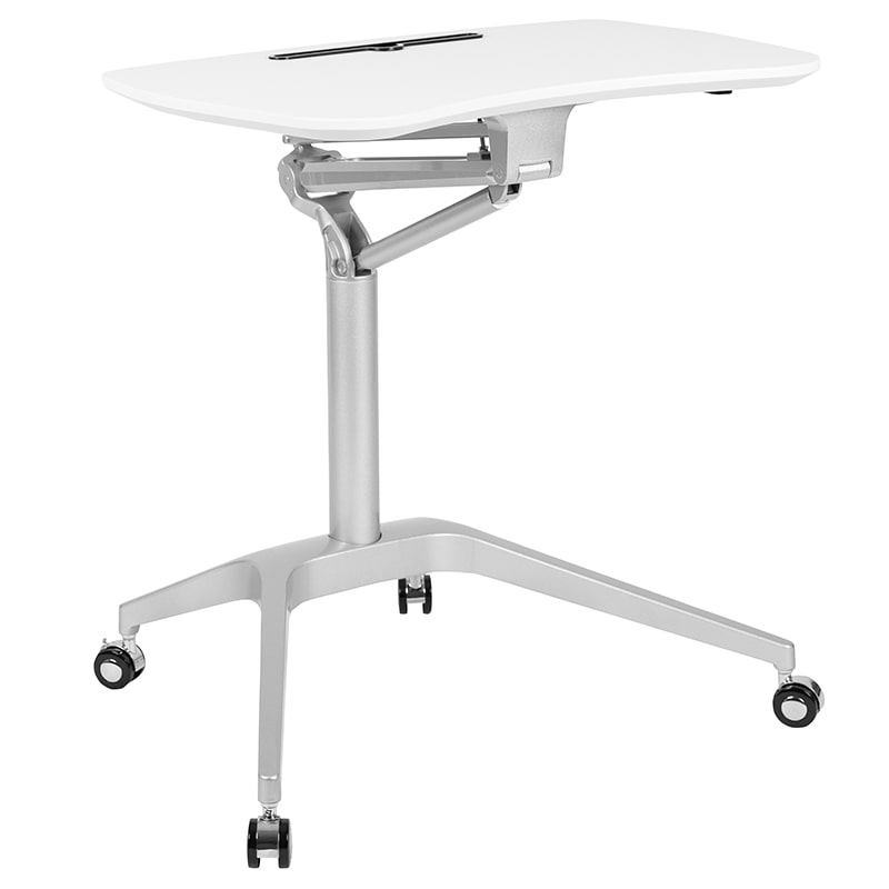 Mobile Sit-Down, Stand-Up Computer Ergonomic Desk by Flash Furniture | Desks | Modishstore-23