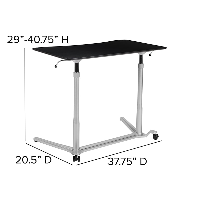 Sit-Down, Stand-Up Computer Ergonomic Desk by Flash Furniture | Desks | Modishstore - 3