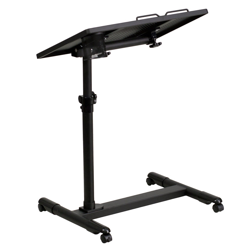 Adjustable Height Steel Mobile Computer Desk by Flash Furniture | Desks | Modishstore - 2