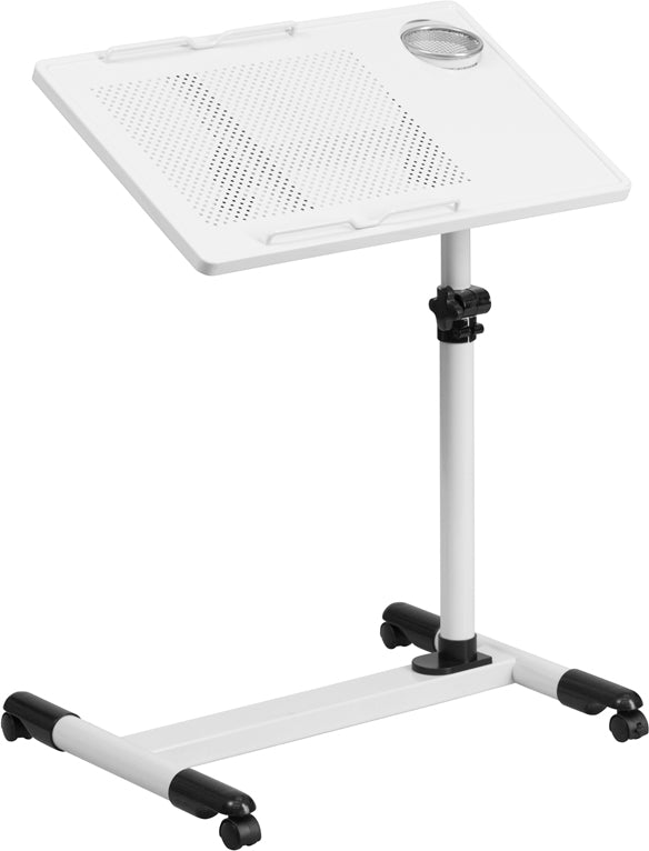 Adjustable Height Steel Mobile Computer Desk by Flash Furniture | Desks | Modishstore - 4