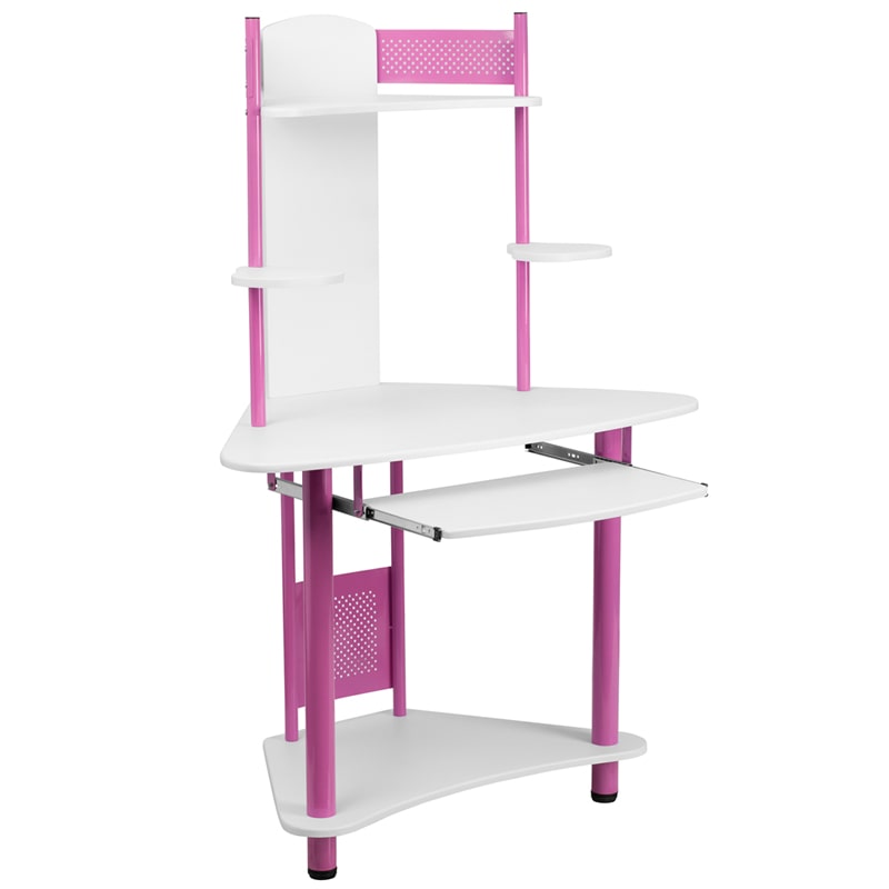 Corner Computer Desk with Hutch by Flash Furniture | Desks | Modishstore - 4