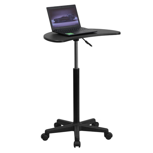 Black Sit to Stand Mobile Laptop Computer Desk | Desks | Modishstore