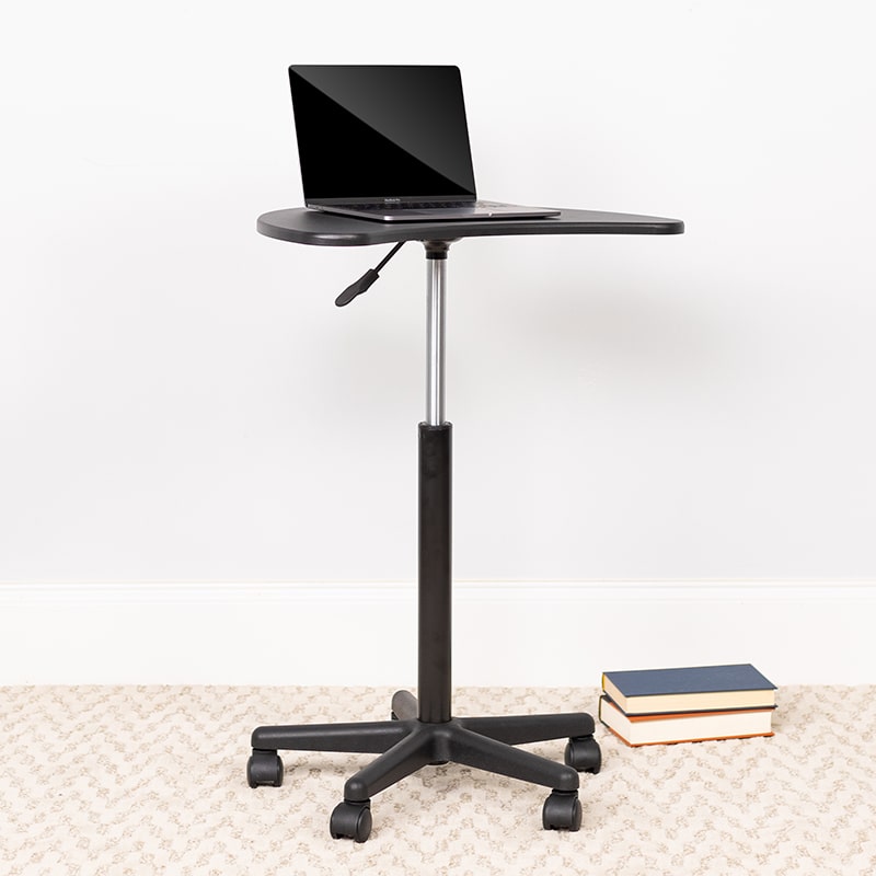 Black Sit to Stand Mobile Laptop Computer Desk | Desks | Modishstore-3