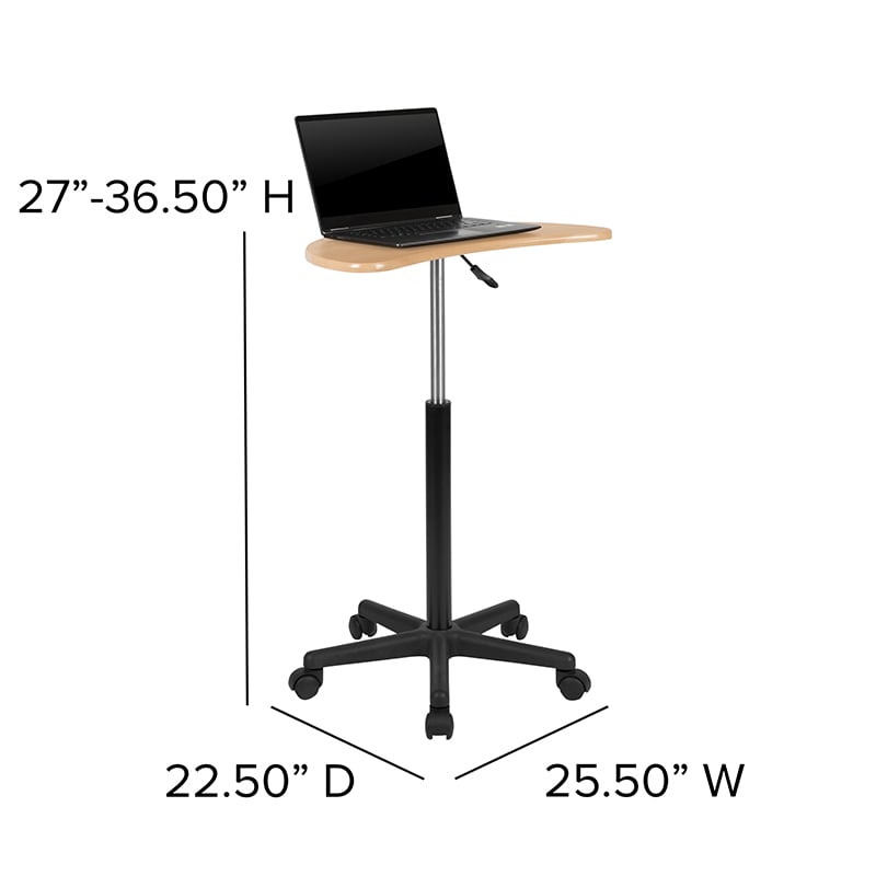 Stand Mobile Laptop Computer Desk by Flash Furniture | Desks | Modishstore - 3