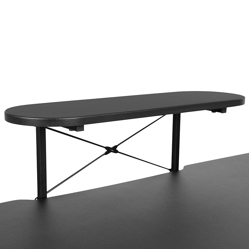 Black Gaming Desk with Cup Holder, Headphone Hook, and Monitor/Smartphone Stand by Flash Furniture | Desks | Modishstore - 6