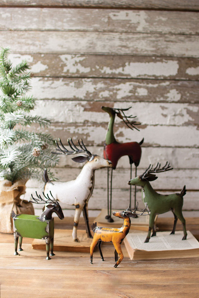 Recycled deer Set Of 5 By Kalalou-2