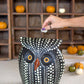 Painted Metal Owl Bank By Kalalou | Animals & Pets | Modishstore