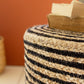 Black And Natural Round Jute Pouf By Kalalou-3