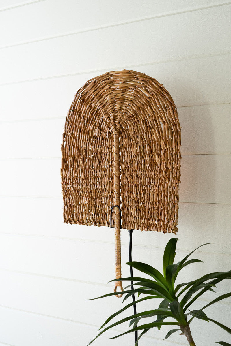 Seagrass Fan Wall Sconce Lamp By Kalalou | Wall Lamps |  Modishstore 