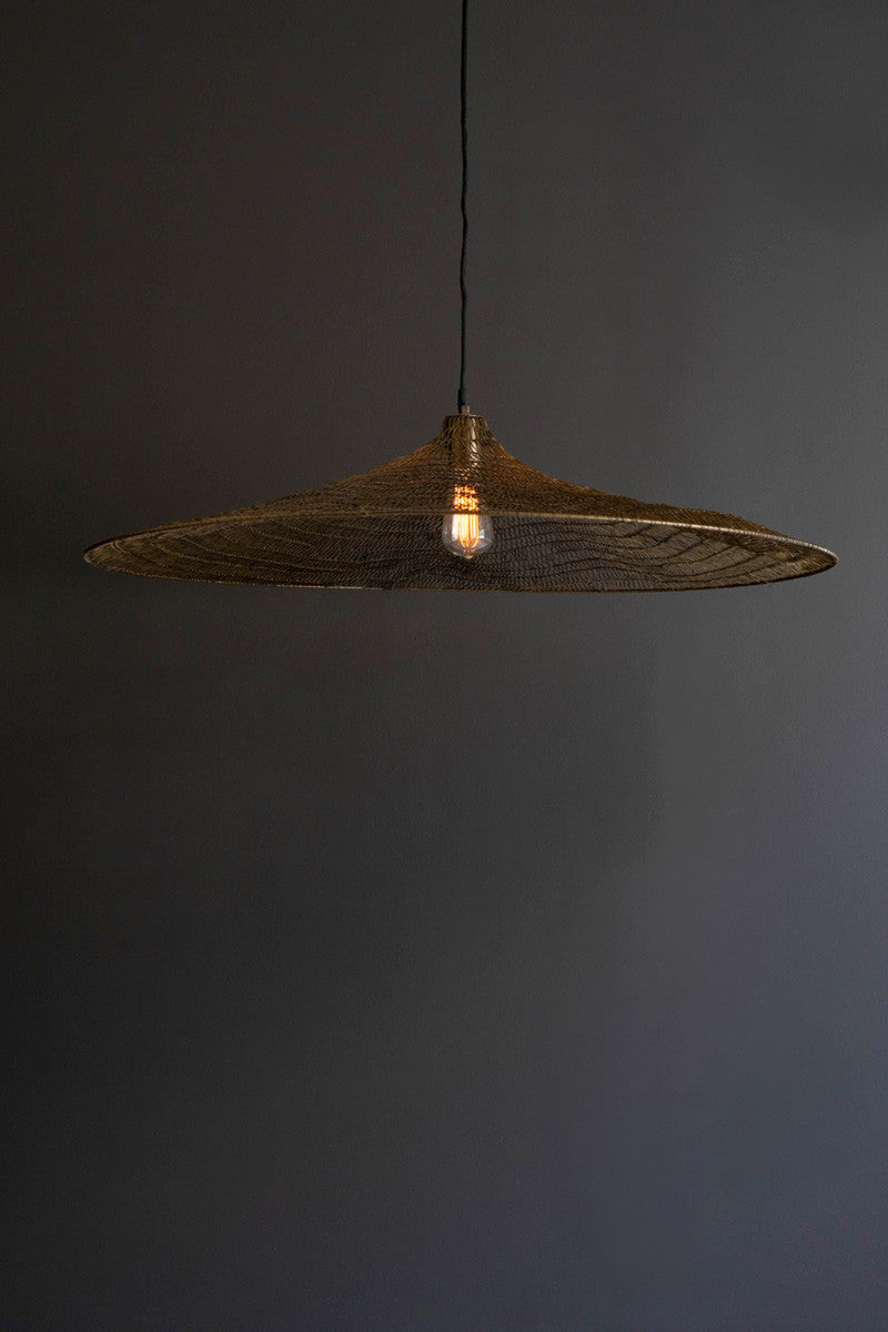 Large Wire Hat Pendant Lamp By Kalalou | Pendant Lamps | Modishstore