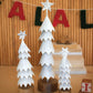 Set Of Three White Washed Metal Christmas Tree W Wood Bases By Kalalou | Christmas Trees | Modishstore