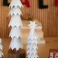 Set Of Three White Washed Metal Christmas Tree W Wood Bases By Kalalou | Christmas Trees | Modishstore - 2