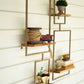 Iron & wood wall unit with 4 shelves By Kalalou | Modishstore | Wall Shelf