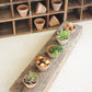 Recycled Wooden Base With Five Clay Succulent Holders By Kalalou | Planters |  Modishstore 