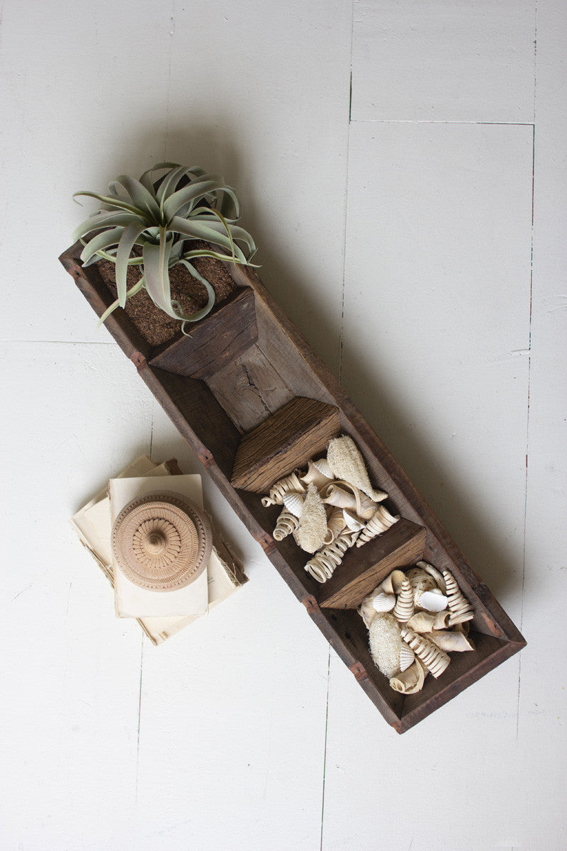Four Section Recycled Wood Succulent Tray | Decorative Trays & Dishes |  Modishstore  - 3