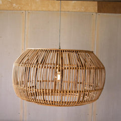 Kalalou Large Round Bamboo Pendant Light