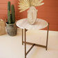 Iron Side Table With Marble Top By Kalalou-2