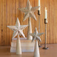Set Of Three Wooden Table Top Stars - Whitewash By Kalalou | Tabletop Trees | Modishstore