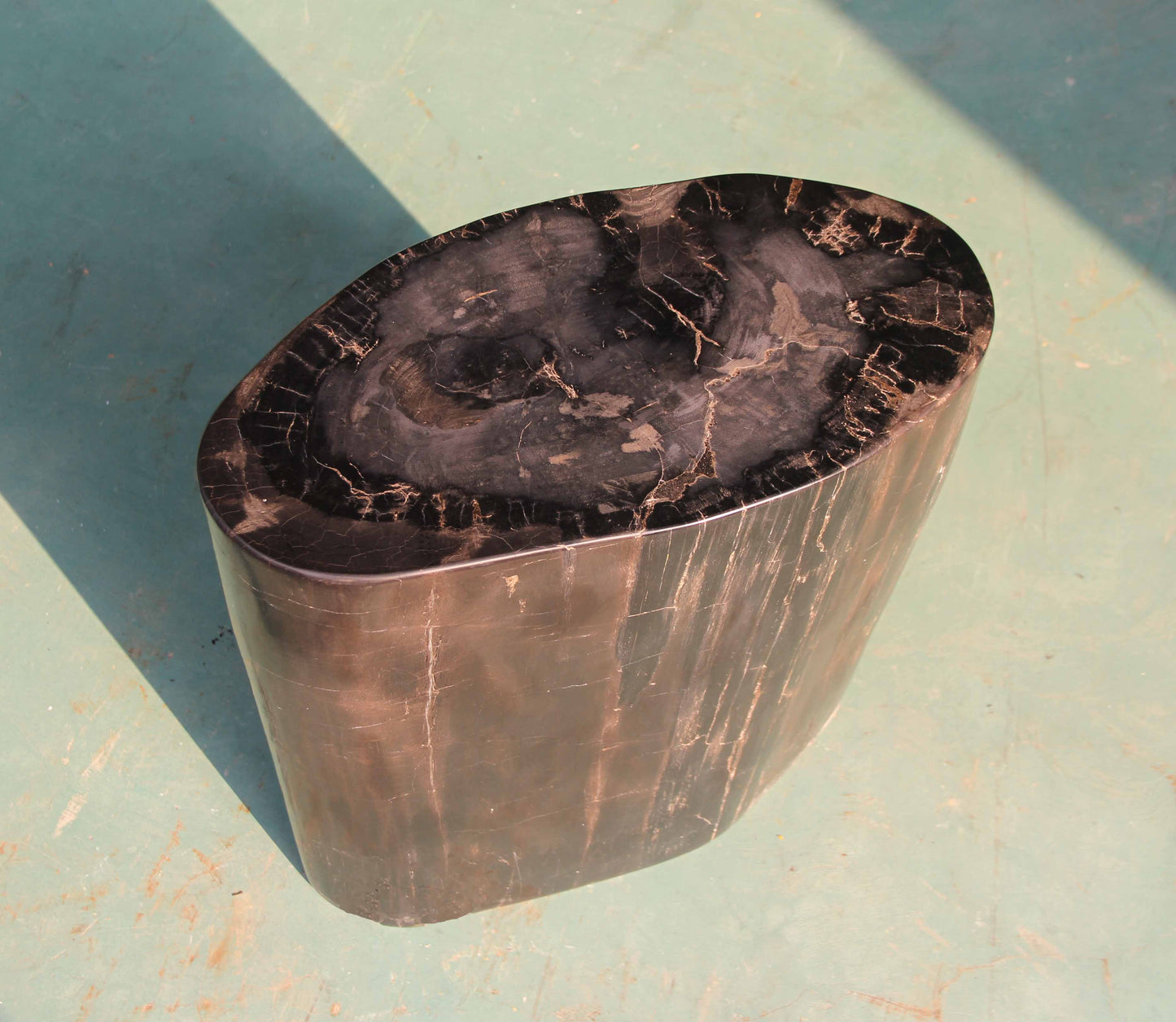 Petrified Wood Stool 16" x 9" x 16"H - PFST6/0 | ModishStore | Petrified Wood Stools