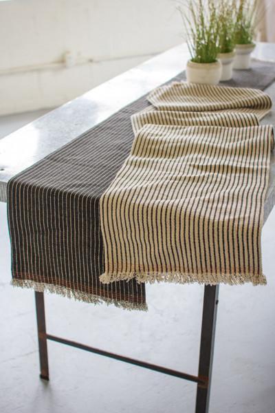 Kalalou Set Of 2 Cotton And Jute Table Runners | Modishstore | Kitchen Accessories
