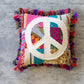Peace kantha pillow Set Of 2 By Kalalou | Modishstore | Pillows