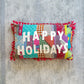 Happy holiday kantha pillow  By Kalalou | Modishstore | Pillows