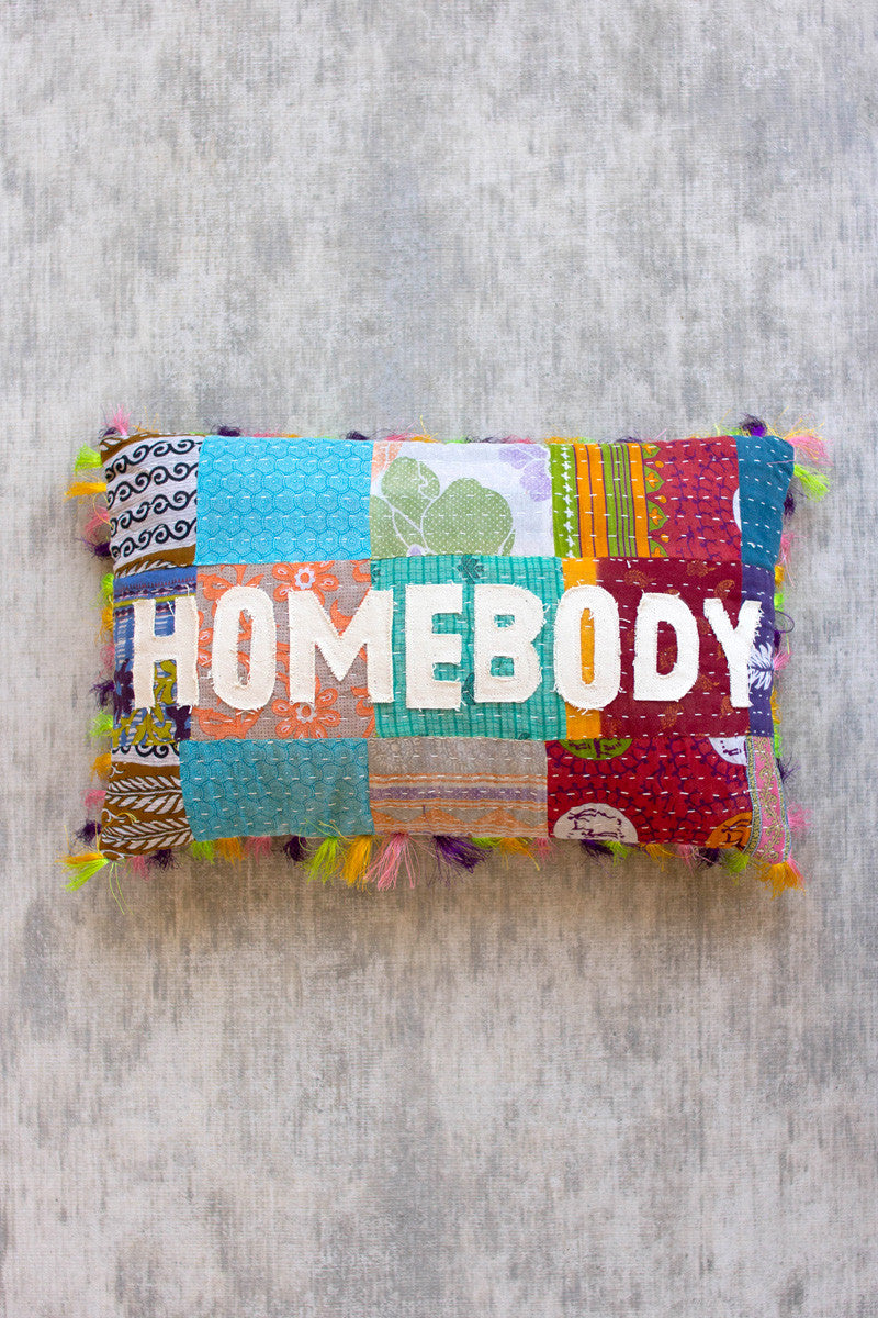 Homebody - Kantha Pillow By Kalalou | Pillows | Modishstore