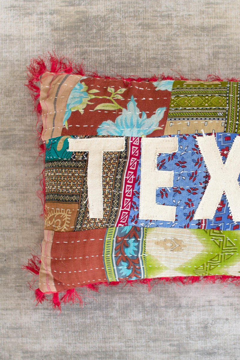 Texas - Kantha Pillow By Kalalou | Pillows | Modishstore - 2