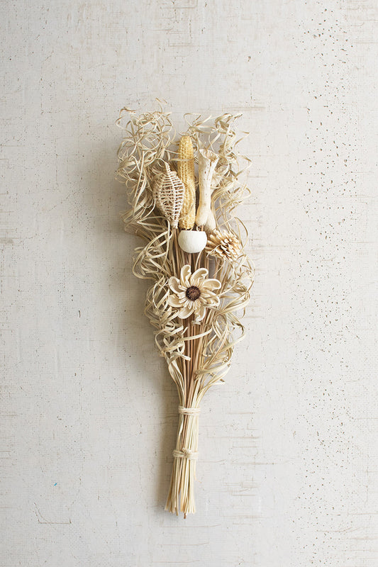 Decorative Bouquet - Natural And Cream By Kalalou | Botanicals | Modishstore