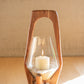 Oval wood and glass lantern - large By Kalalou | Modishstore | Lanterns