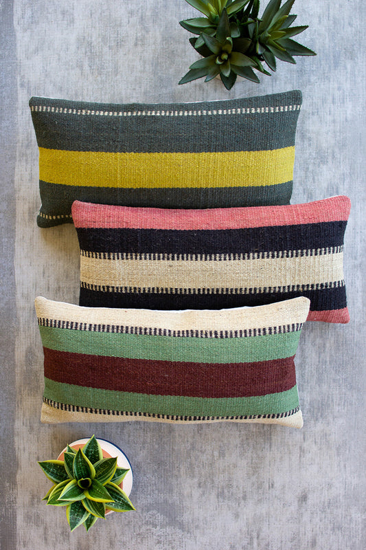 Jute lumbar pillows Set Of 3 By Kalalou | Modishstore | Pillows