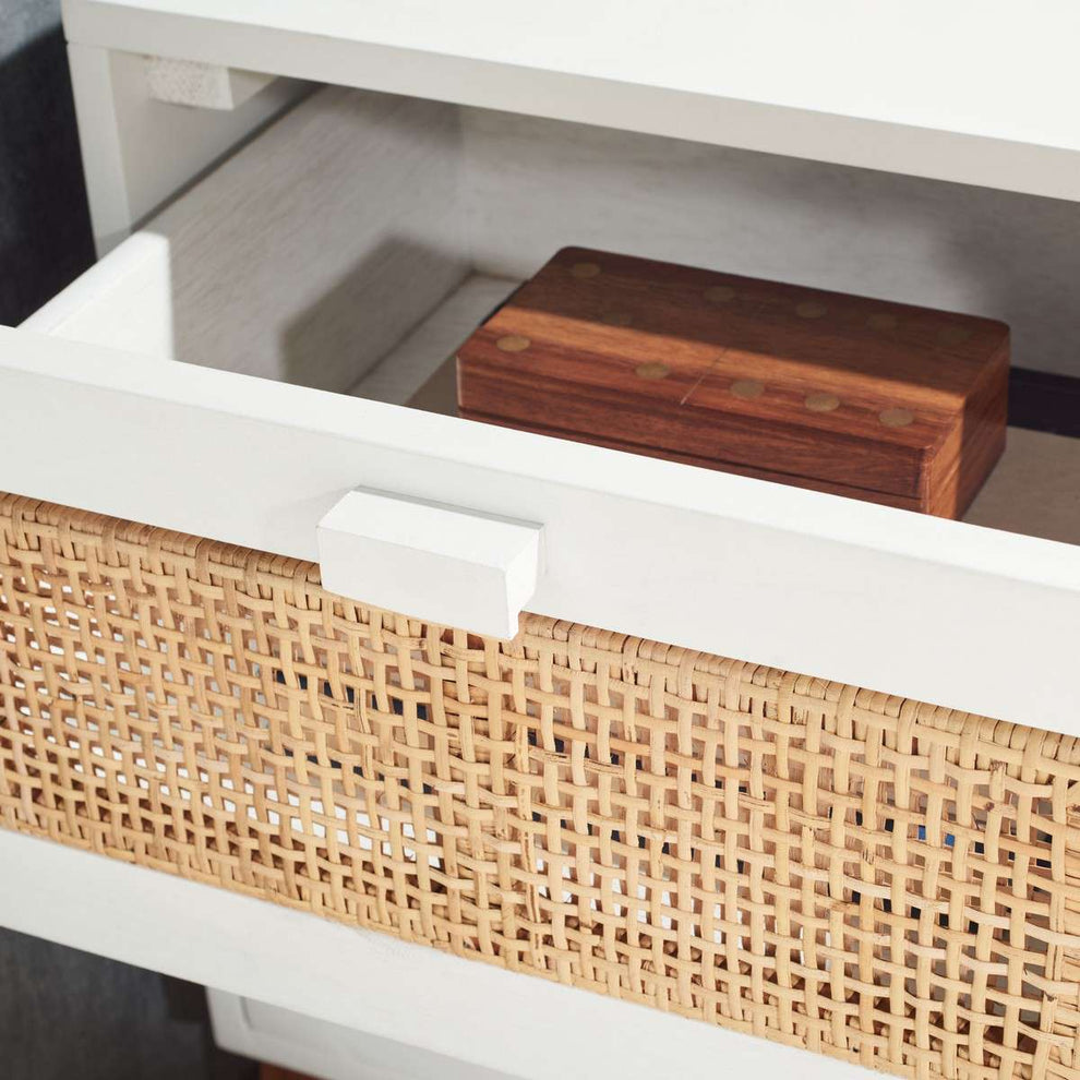 Safavieh Erica 2 Drawer Nightstand - White | Nightstands | Modishstore - 4