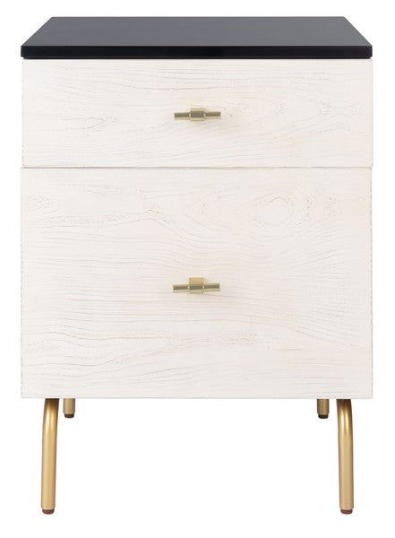 Safavieh Genevieve 2 Drawer Nightstand | Nightstands | Modishstore - 1