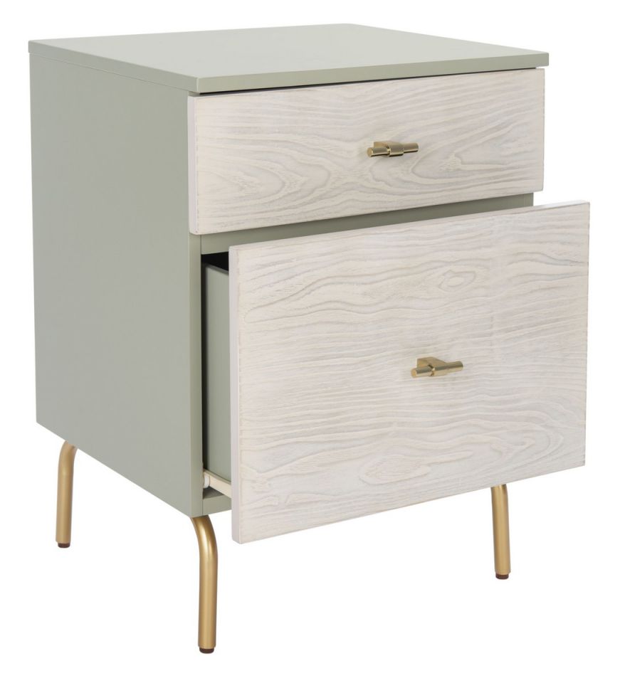 Safavieh Genevieve 2 Drawer Nightstand | Nightstands | Modishstore - 10